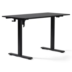 Damian hæve- og sænkebord skrivebord 120x60 cm i sort