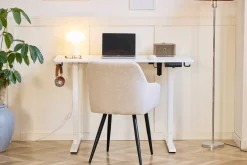 Damian hæve sænkebord skrivebord 120x60 cm i hvid