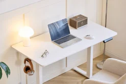 Damian hæve sænkebord skrivebord 120x60 cm i hvid