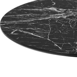 Diego spisebord sort marmor look Ø90