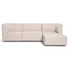 Emilia modulsofa i beige 3 moduler højre- og venstrevendt chaiselong L: 243 X D: 158 X H: 72 cm