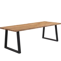 Esther plankebord - 200x95 cm - naturligt olieret eg med firkantet ben (Forberedt til tillægsplader)