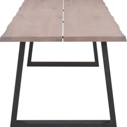 Esther plankebord - 200x95 cm - i hvidolieret eg med firkantet ben - (Forberedt til tillægsplader)