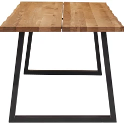 Esther plankebord - 240x95 cm - naturligt olieret eg med firkantet ben (Forberedt til tillægsplader)