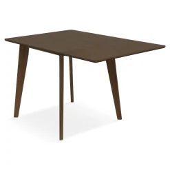 Ezra - Røget Eg klap ud spisebord med tillægsplader i lakeret egefiner - 80/120 x 80 cm