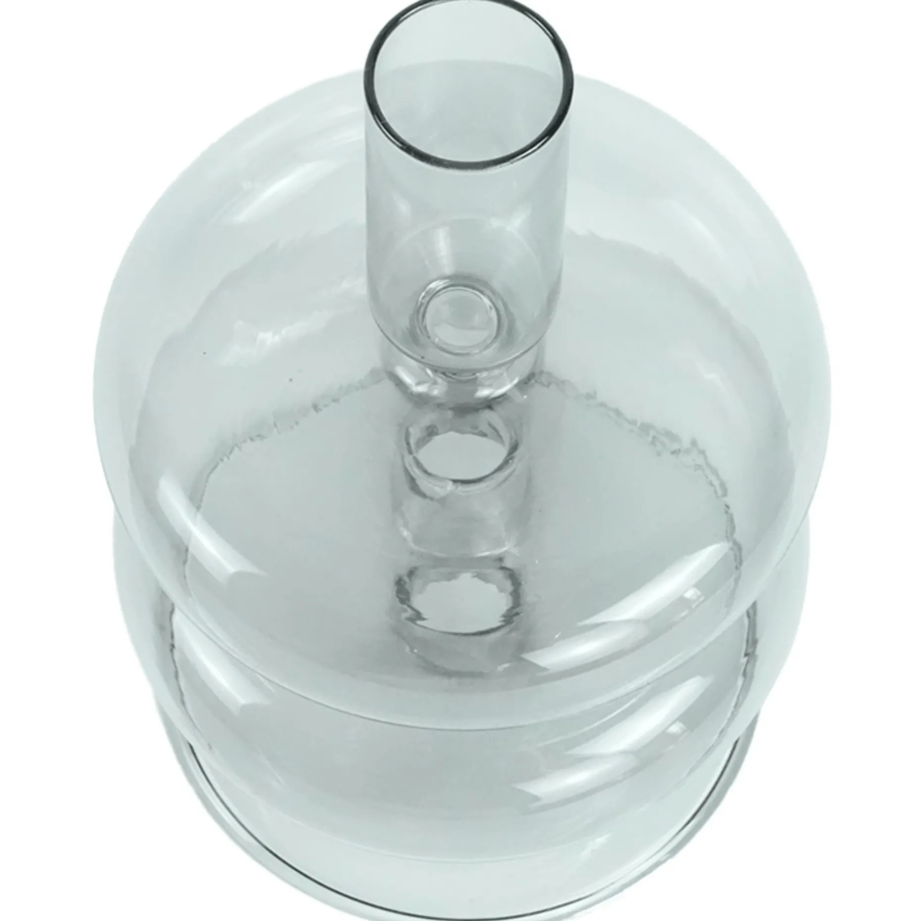 Fairy glas lysestage grå 15 cm