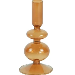 Fendi glas lysestage amber 15 cm