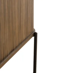 Florence jalousi skab med lameller i røget eg 160x45x75 cm