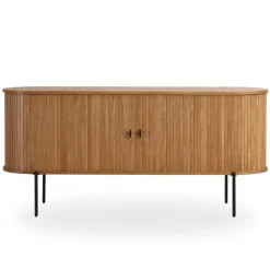 Florence jalousi skab med lameller i eg 160x45x75 cm