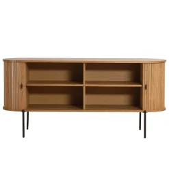 Florence jalousi skab med lameller i eg 160x45x75 cm