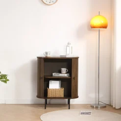 Florence jalousi skab med lameller i røget eg 70x40x85 cm