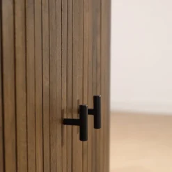 Florence jalousi skab med lameller i røget eg 70x40x85 cm