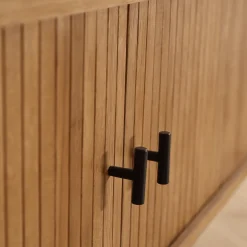 Florence jalousi tv-bord med lameller i eg 138x40x55 cm