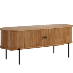 Florence jalousi tv-bord med lameller i eg 138x40x55 cm