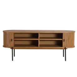 Florence jalousi tv-bord med lameller i eg 138x40x55 cm