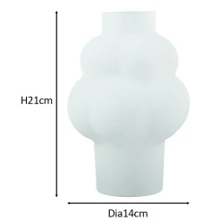 Foxy glas vase hvid 21 cm