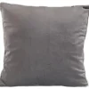 Gabi pyntepude - Grå velour 45x45 cm