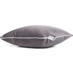 Gabi pyntepude - Grå velour 45x45 cm