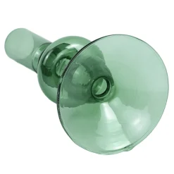 Gracie glas lysestage grøn 18 cm