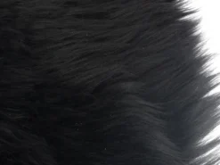 Ægte lammeskindshynde - Sort Ø40 cm