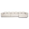 Hailey - Højrevendt chaiselong modulsofa i beige med 3 moduler L: 415 X D: 148 X H: 65 cm