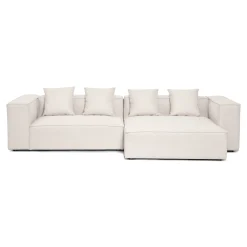 Hailey - Højrevendt chaiselong modulsofa i beige med 2 moduler L: 294 X D: 148 X H: 65 cm
