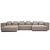 Hailey - Højrevendt chaiselong modulsofa med puf i sand L: 415 X D: 172 X H: 65 cm