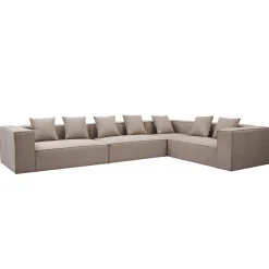 Hailey - Hjørnesofa modulsofa i sand med 4 moduler (Opstilling 2)  L: 368 X D: 247 X H: 65 Cm