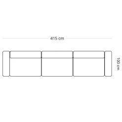 Hailey - Modulsofa I Beige Med 3 Moduler L: 415 X D: 100 X H: 65 cm