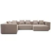 Hailey - U-sofa modulsofa i sand med 4 moduler - Højrevendt chaiselong L: 368 X D: 247 X H: 65 cm
