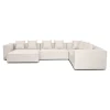 Hailey - U-sofa modulsofa i beige med 4 moduler - Venstrevendt chaiselong L: 368 X D: 247 X H: 65 cm