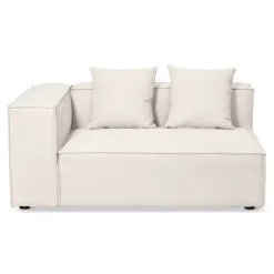 Hailey - U-sofa modulsofa i beige med 4 moduler - Højrevendt chaiselong L: 368 X D: 247 X H: 65 cm
