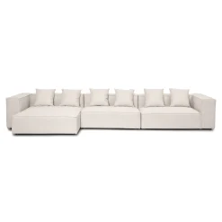 Hailey - Venstrevendt chaiselong modulsofa i beige med 3 moduler L: 415 X D: 148 X H: 65 cm