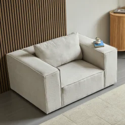 Hailey lænestol i beige L: 136 X D: 100 X H: 64 Cm