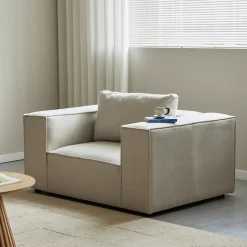 Hailey lænestol i beige L: 136 X D: 100 X H: 64 Cm