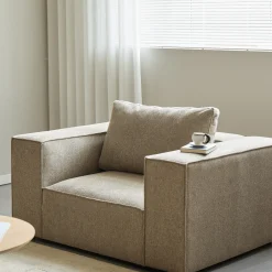 Hailey lænestol i sand L: 136 X D: 100 X H: 64 Cm