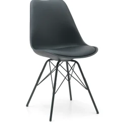 Hannah spisebordsstol - Sort med sorte ben
