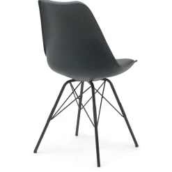 Hannah spisebordsstol - Sort med sorte ben