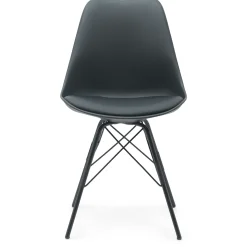 Hannah spisebordsstol - Sort med sorte ben