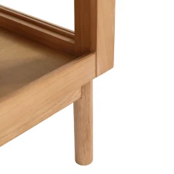 Havana egetræ glas skænk/vitrineskab med 3 låger - 80x40x140 cm