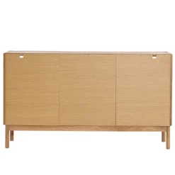 Havana egetræ glas skænk/vitrineskab med 3 låger - 80x40x140 cm