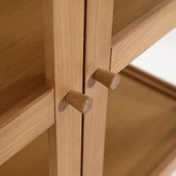 Havana egetræ vitrineskab med 2 låger - 180x40x100 cm