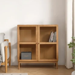 Havana egetræ vitrineskab med 2 låger -110x40x100 cm