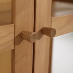 Havana egetræ vitrineskab med 2 låger -110x40x100 cm