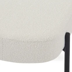 Helena bænk i hvid boucle 100x36x43 cm