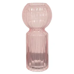 Hera glasvase lyserød 23 cm