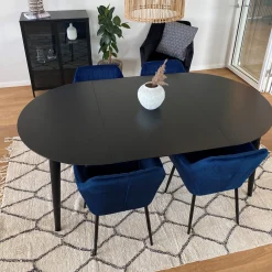 Herman glas skænk/vitrineskab - Sort metal 80x40x105 cm