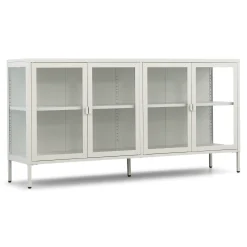 Herman Vitrineskab - Beige metal/glas - 170x40x85 cm
