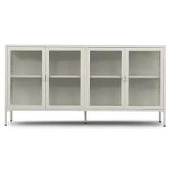 Herman Vitrineskab - Beige metal/glas - 170x40x85 cm
