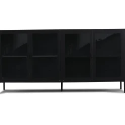 Herman Vitrineskab - Sort metal/glas - 170x40x85 cm